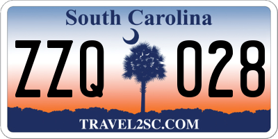 SC license plate ZZQ028