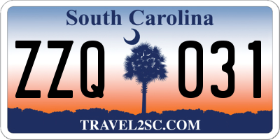 SC license plate ZZQ031