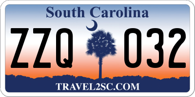 SC license plate ZZQ032