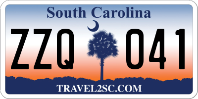 SC license plate ZZQ041