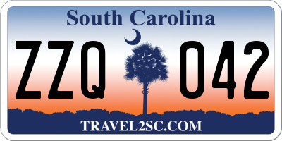 SC license plate ZZQ042