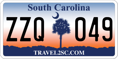 SC license plate ZZQ049