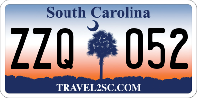 SC license plate ZZQ052