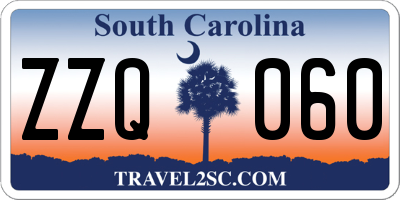 SC license plate ZZQ060