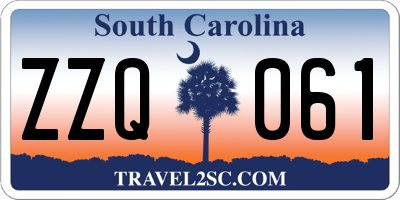 SC license plate ZZQ061