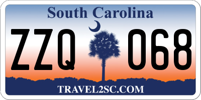 SC license plate ZZQ068