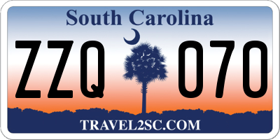 SC license plate ZZQ070