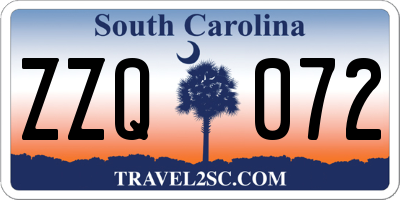 SC license plate ZZQ072