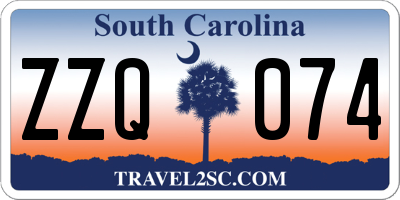 SC license plate ZZQ074