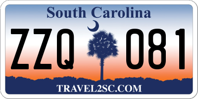 SC license plate ZZQ081