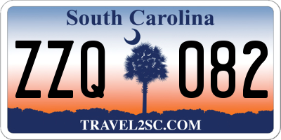 SC license plate ZZQ082