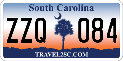 SC license plate ZZQ084