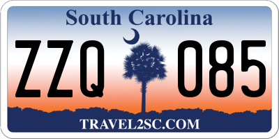 SC license plate ZZQ085