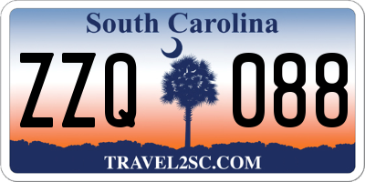 SC license plate ZZQ088