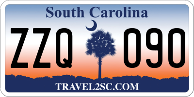 SC license plate ZZQ090