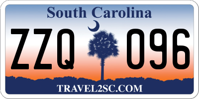 SC license plate ZZQ096