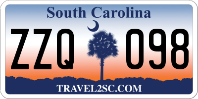 SC license plate ZZQ098