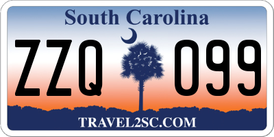 SC license plate ZZQ099