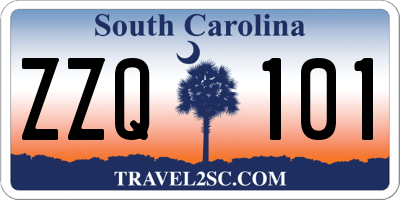 SC license plate ZZQ101