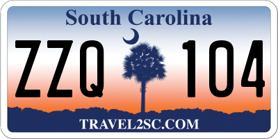 SC license plate ZZQ104