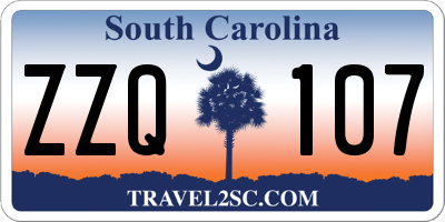 SC license plate ZZQ107