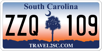 SC license plate ZZQ109