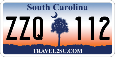 SC license plate ZZQ112
