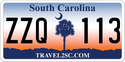 SC license plate ZZQ113