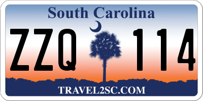 SC license plate ZZQ114