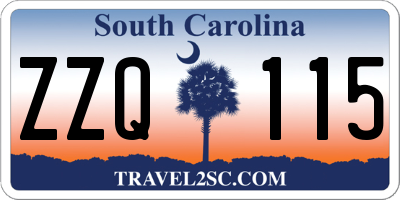 SC license plate ZZQ115