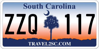 SC license plate ZZQ117