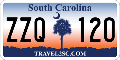 SC license plate ZZQ120