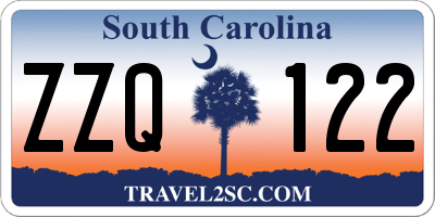 SC license plate ZZQ122