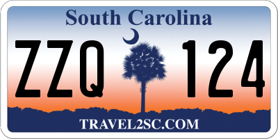SC license plate ZZQ124