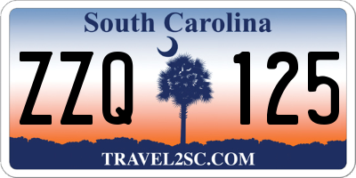 SC license plate ZZQ125