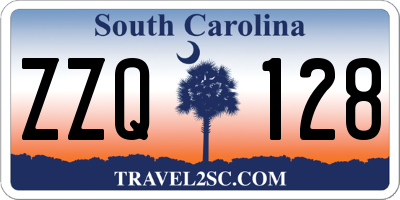 SC license plate ZZQ128