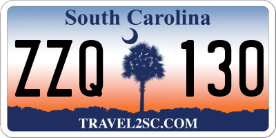 SC license plate ZZQ130