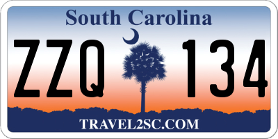 SC license plate ZZQ134