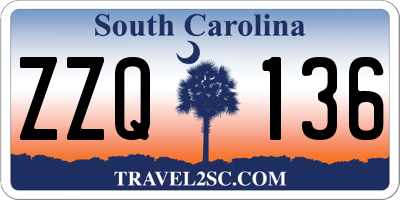 SC license plate ZZQ136