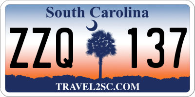 SC license plate ZZQ137