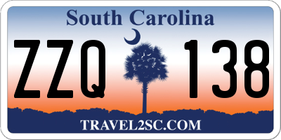 SC license plate ZZQ138