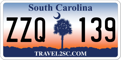 SC license plate ZZQ139