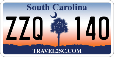 SC license plate ZZQ140