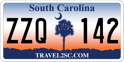 SC license plate ZZQ142