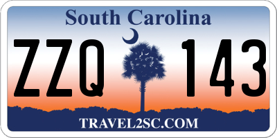 SC license plate ZZQ143