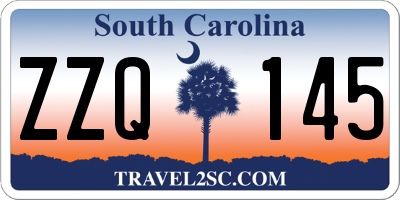 SC license plate ZZQ145