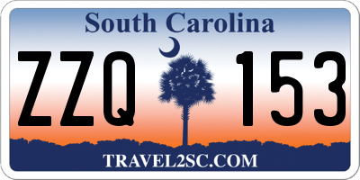 SC license plate ZZQ153