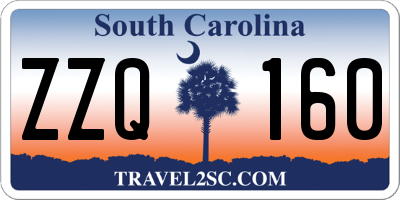 SC license plate ZZQ160