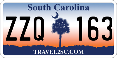 SC license plate ZZQ163
