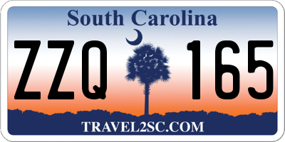 SC license plate ZZQ165